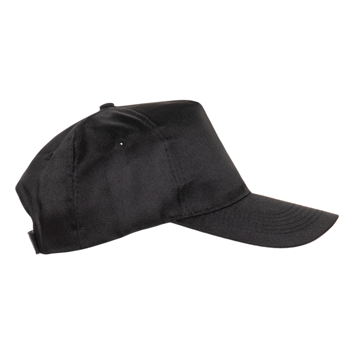 Черная бейсболка арт. 10P, 5 клиньев из 100% полиэстера, 150 гр/м2 – оптом фото-2
