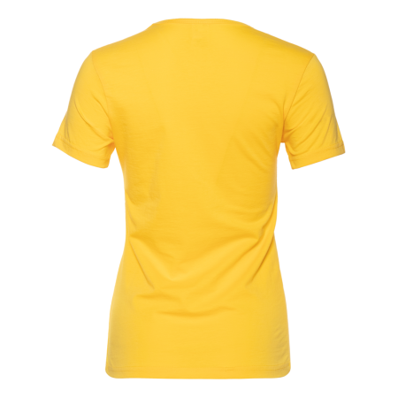 Женская желтая футболка арт. 02W приталенного силуэта из 100% хлопка, 150 гр/м2, оптом | Мерч, униформа и текстиль для бизнеса  photo-1