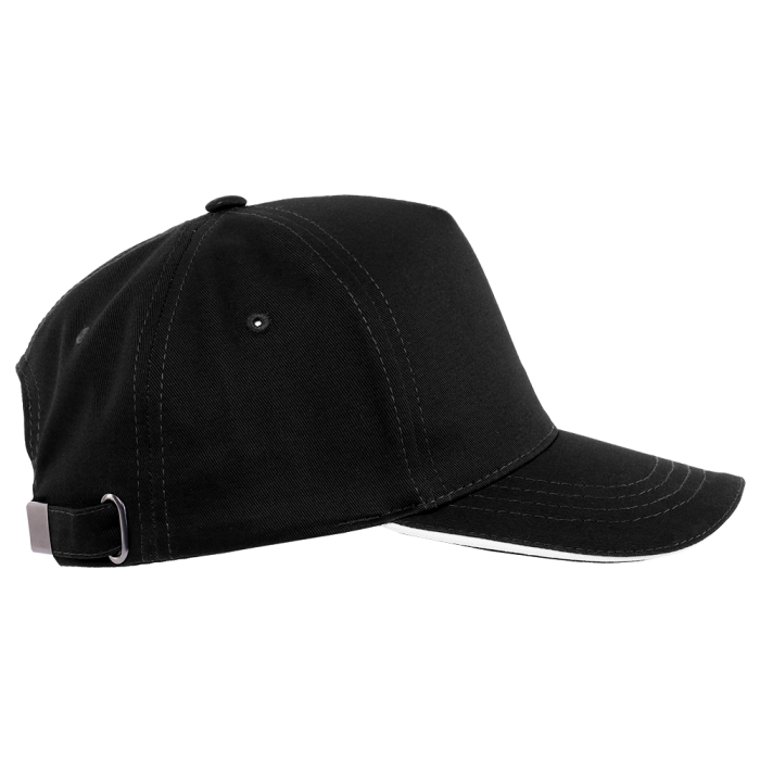 Бейсболка с кантом STAN 5 клиньев хлопок 280, 014, Черный (20) фото-1