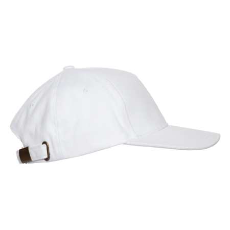 Белая бейсболка арт. 03, 5 клиньев из 100% хлопка, 280 гр/м2, оптом | Мерч, униформа и текстиль для бизнеса  photo-3