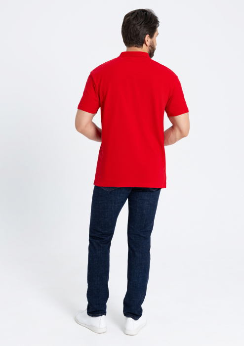 Красная рубашка поло арт. 04U из 100% хлопка, 185 гр/м2, оптом | Мерч, униформа и текстиль для бизнеса  фото-4