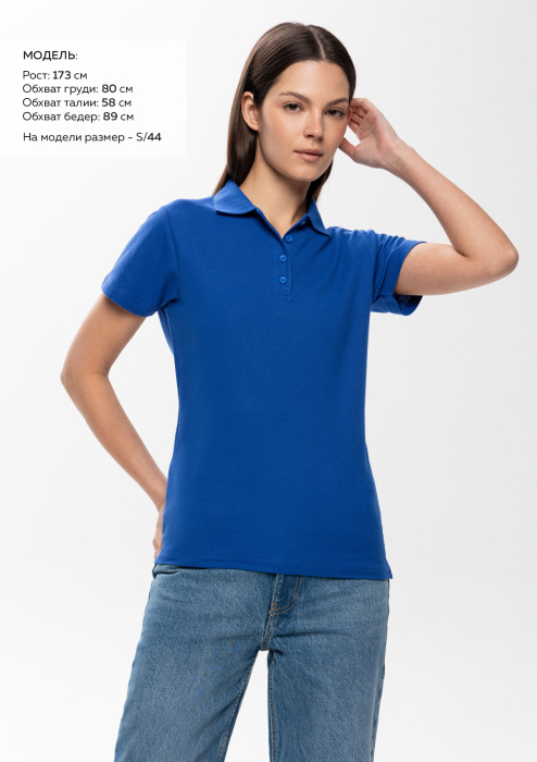 Рубашка поло женская STAN хлопок/полиэстер 185, 04WL, Синий (16) | Мерч, униформа и текстиль для бизнеса фото-3