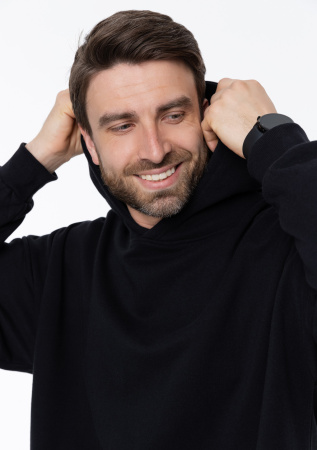 Худи унисекс STAN оверсайз футер без начёса 350, 66, Чёрный (20) | Мерч, униформа и текстиль для бизнеса photo-17