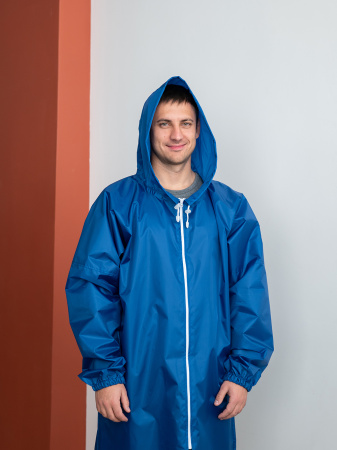 Белый однотонный дождевик арт. 305, Taffeta 190 T PU (100% полиэстер) | Мерч, униформа и текстиль для бизнеса photo-3