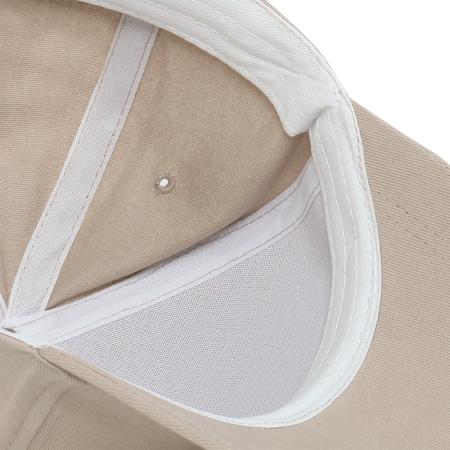 Бежевая бейсболка арт. 12, 5 клиньев из 100% хлопка, 260 гр/м2, оптом | Мерч, униформа и текстиль для бизнеса  photo-4