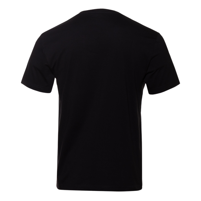 Чёрная футболка арт. 02 прямого кроя из 100% хлопка, 160 гр/м2, оптом | Мерч, униформа и текстиль для бизнеса  фото-3