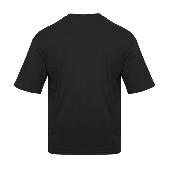 Чёрная футболка арт. 39 оверсайз кроя, из 100% хлопка, 140 гр/м2, оптом | Мерч, униформа и текстиль для бизнеса фото-3