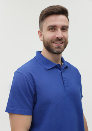 Рубашка поло мужская  STAN хлопок/полиэстер 185, 04, Синий (16) photo-8