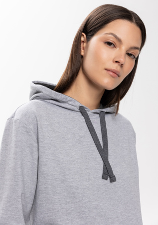Серое худи арт. 23 с контрастным капюшоном, футер без начеса 100% хлопок, 260 гр/м2 | Мерч, униформа и текстиль для бизнеса photo-12