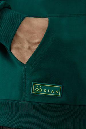 Темно-зеленая толстовка на молнии STAN арт. 99, футер без начёса, 100% хлопок, 240 гр/м2  | Мерч, униформа и текстиль для бизнеса photo-17