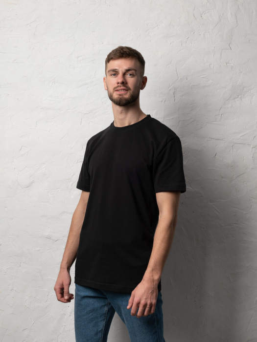 Тёмно-зелёная футболка арт. 08U прямого кроя из 100% хлопка, 180 гр/м2, оптом | Мерч, униформа и текстиль для бизнеса  фото-3