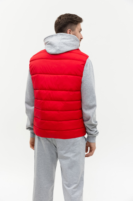 Красный однотонный утепленный жилет арт. 82, 100% нейлон, оптом | Мерч, униформа и текстиль для бизнеса фото-3