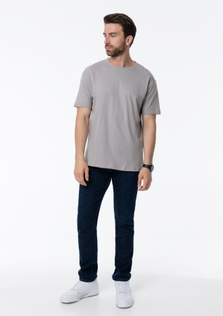 Светло-серая футболка арт. 02 прямого кроя из 100% хлопка, 160 гр/м2, оптом | Мерч, униформа и текстиль для бизнеса  photo-9