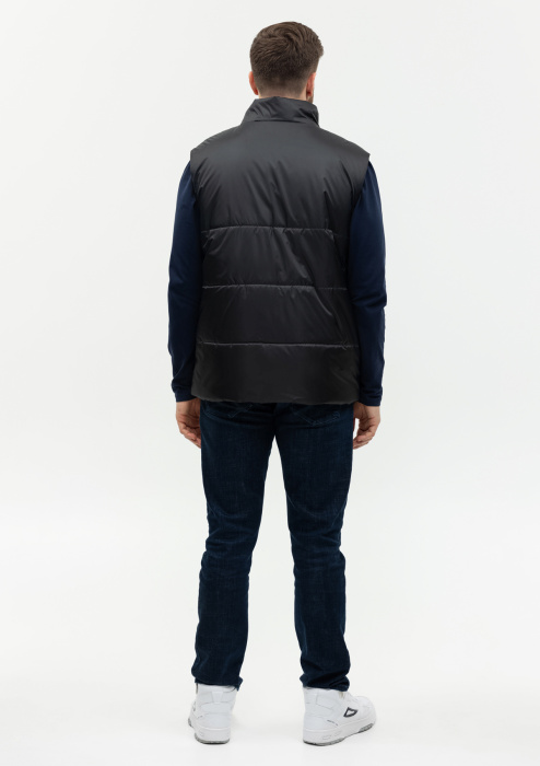 Черный однотонный утепленный жилет арт. 84, 100% нейлон, оптом | Мерч, униформа и текстиль для бизнеса фото-3