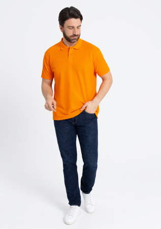 Оранжевая рубашка поло арт. 04B из 100% хлопка, 185 гр/м2, оптом | Мерч, униформа и текстиль для бизнеса  photo-3