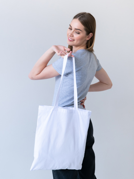 Белая сумка шопер, оптом | Мерч, униформа и текстиль для бизнеса фото-2