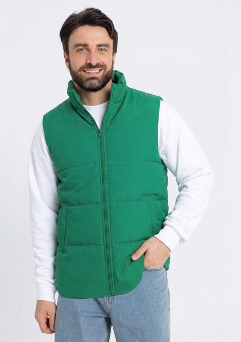 Жилет унисекс STAN утепленный 90, 130, 85, Зелёный (30) фото-3