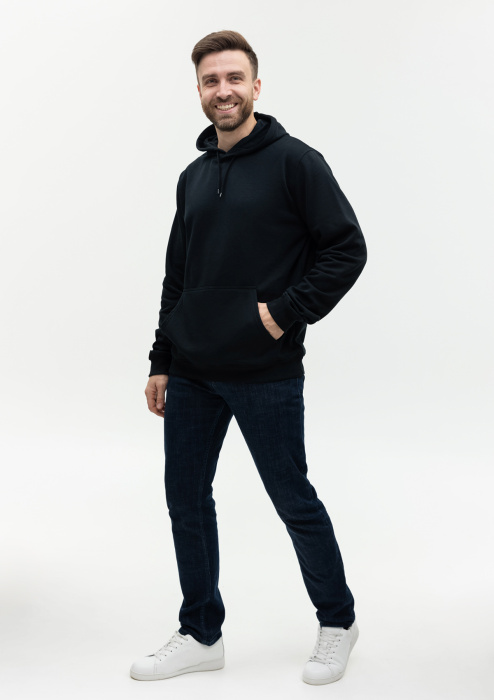 Худи унисекс STAN футер с начёсом 260,20, Чёрный (20) | Мерч, униформа и текстиль для бизнеса фото-4