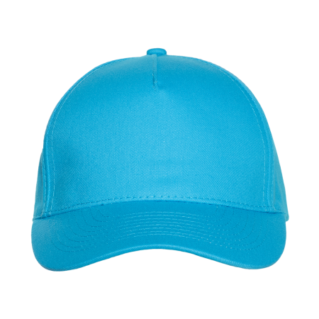 Бирюзовая бейсболка арт. 10L, 5 клиньев из 100% хлопка, 150 гр/м2, оптом | Мерч, униформа и текстиль для бизнеса  photo-3