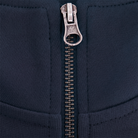 Толстовка оверсайз на молнии, футер без начёса, 340, 102, Темно-синий (46) photo-3