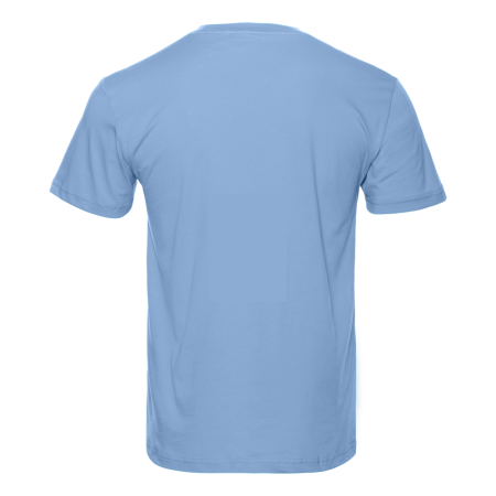 Небесно-голубая футболка арт. 51 прямого кроя из 100% хлопка, 150 гр/м2, оптом | Мерч, униформа и текстиль для бизнеса  photo-2