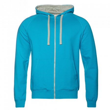 Толстовка мужская STAN с капюшоном на молнии футер без начёса 260, 61, Бирюзовый (32) | Мерч, униформа и текстиль для бизнеса photo-0