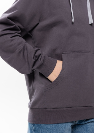 Худи унисекс STAN футер без начёса 260, 23, Темно-серый (100)  | Мерч, униформа и текстиль для бизнеса photo-15