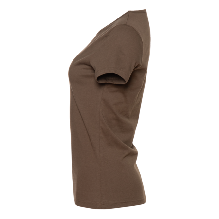 Женская футболка цвета хаки арт. 02W приталенного силуэта из 100% хлопка, 150 гр/м2, оптом | Мерч, униформа и текстиль для бизнеса 
 photo-2