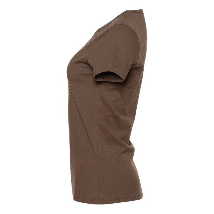 Женская футболка цвета хаки арт. 02W приталенного силуэта из 100% хлопка, 150 гр/м2, оптом | Мерч, униформа и текстиль для бизнеса 
 фото-2