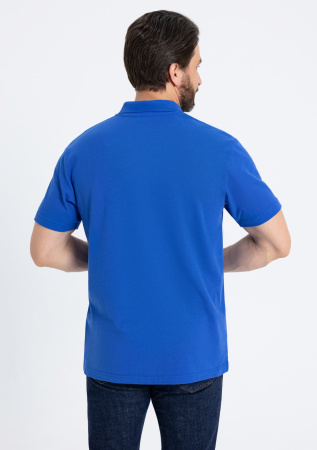 Синяя рубашка поло арт. 04B из 100% хлопка, 185 гр/м2, оптом | Мерч, униформа и текстиль для бизнеса  photo-5