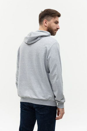Серое худи арт. 23 с контрастным капюшоном, футер без начеса 100% хлопок, 260 гр/м2 | Мерч, униформа и текстиль для бизнеса photo-6