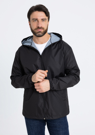 Черная однотонная ветровка арт. 59, 100% полиэстер, Dewspo 210T – оптом | Мерч, униформа и текстиль для бизнеса photo-7