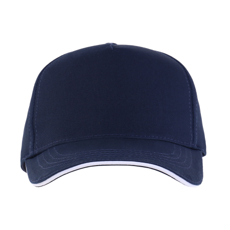 Бейсболка с кантом STAN 5 клиньев хлопок 280,14, Темно-синий (46)  photo-1