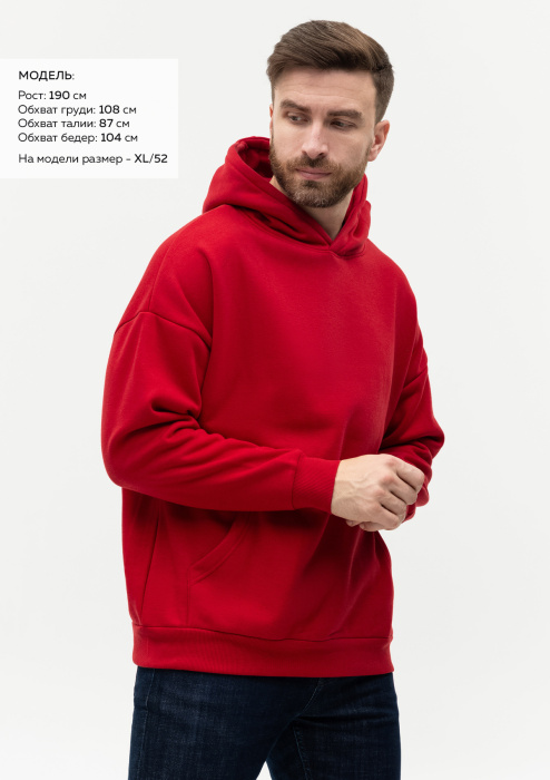 Худи унисекс STAN  оверсайз 320, 69, Т-Красный (014) | Мерч, униформа и текстиль для бизнеса фото-3
