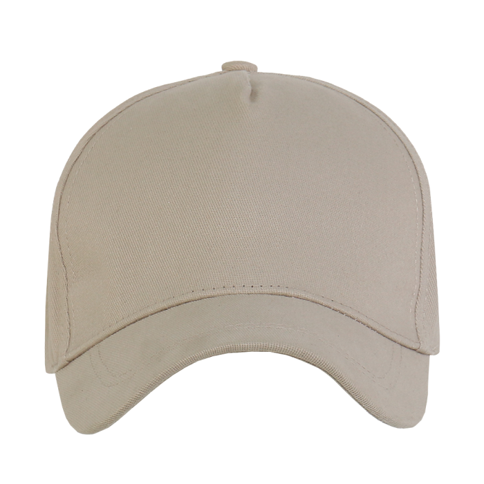 Бежевая бейсболка арт. 12, 5 клиньев из 100% хлопка, 260 гр/м2, оптом | Мерч, униформа и текстиль для бизнеса  фото-2