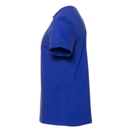 Синяя футболка арт. 02 прямого кроя из 100% хлопка, 160 гр/м2, оптом | Мерч, униформа и текстиль для бизнеса  photo-2