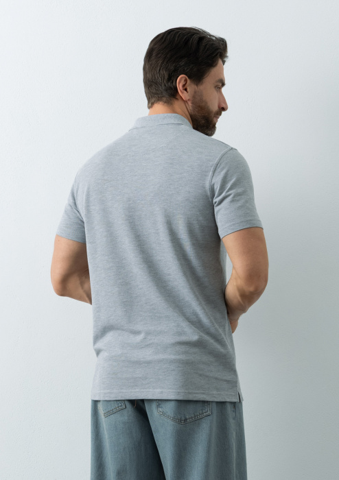 Рубашка поло унисекс STAN хлопок/полиэстер 185, 104, Серый меланж (50) | Мерч, униформа и текстиль для бизнеса фото-4