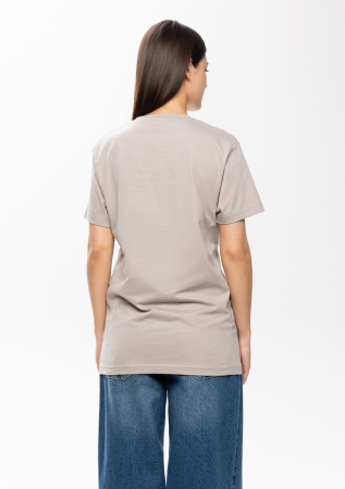 Светло-серая футболка арт. 02 прямого кроя из 100% хлопка, 160 гр/м2, оптом | Мерч, униформа и текстиль для бизнеса  photo-6