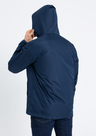 Темно-синяя однотонная ветровка арт. 59, 100% полиэстер, Dewspo 210T – оптом | Мерч, униформа и текстиль для бизнеса photo-5