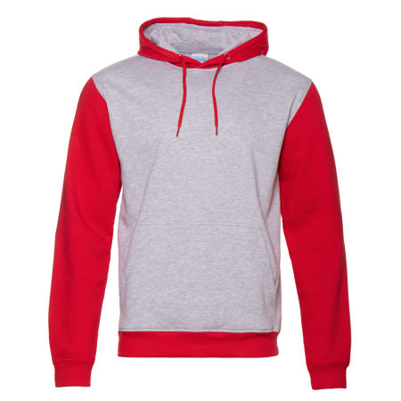 Красное/серое худи арт. 20, футер с начесом 60% хлопок, 40% полиэстер, 260 гр/м2 | Мерч, униформа и текстиль для бизнеса photo-0