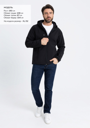 Черная однотонная куртка арт. 71N, softshell, оптом  | Мерч, униформа и текстиль для бизнеса photo-3