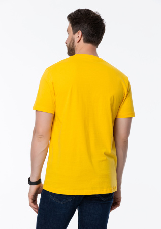 Жёлтая футболка арт. 51 прямого кроя из 100% хлопка, 150 гр/м2, оптом | Мерч, униформа и текстиль для бизнеса  photo-6