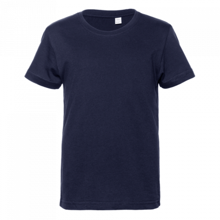 Тёмно-синяя детская футболка арт. 06U оверсайз кроя из 100% хлопка, 140 гр/м2, оптом | Мерч, униформа и текстиль для бизнеса photo-0