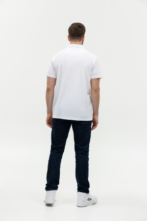 Белая рубашка поло арт. 04, 65% хлопок, 35% полиэстер, 185 гр/м2, оптом | Мерч, униформа и текстиль для бизнеса  photo-4