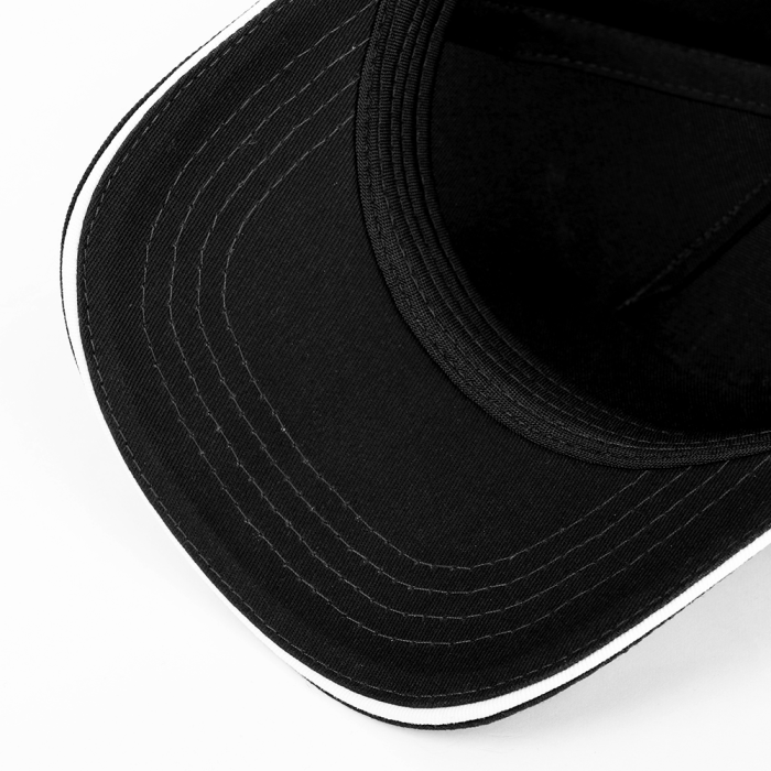 Бейсболка с кантом STAN 5 клиньев хлопок 280, 014, Черный (20) фото-4