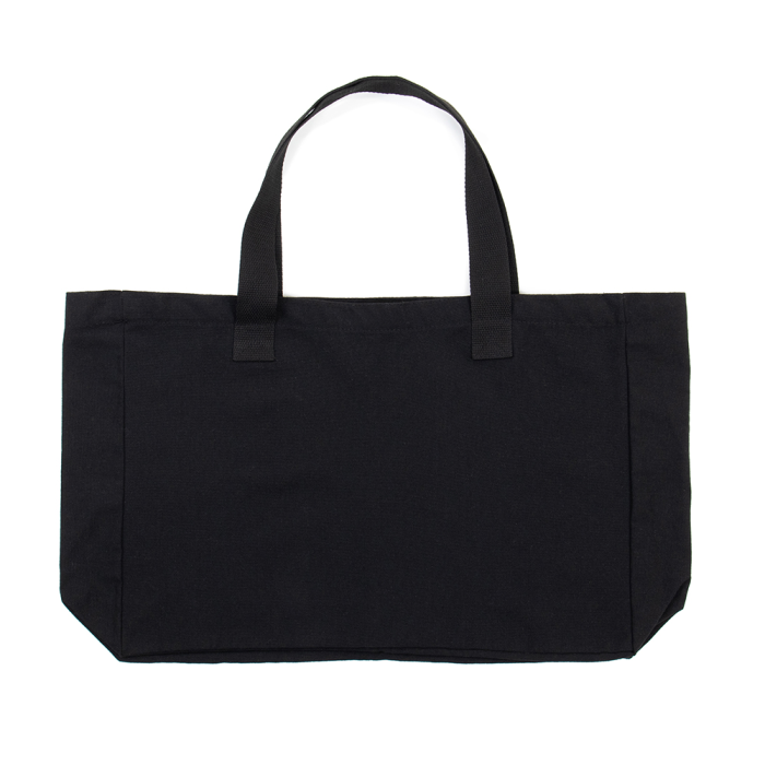Сумка шопер с кнопкой полиэстер/хлопок 48*32*12, 340, 252, Чёрный (20) фото-2