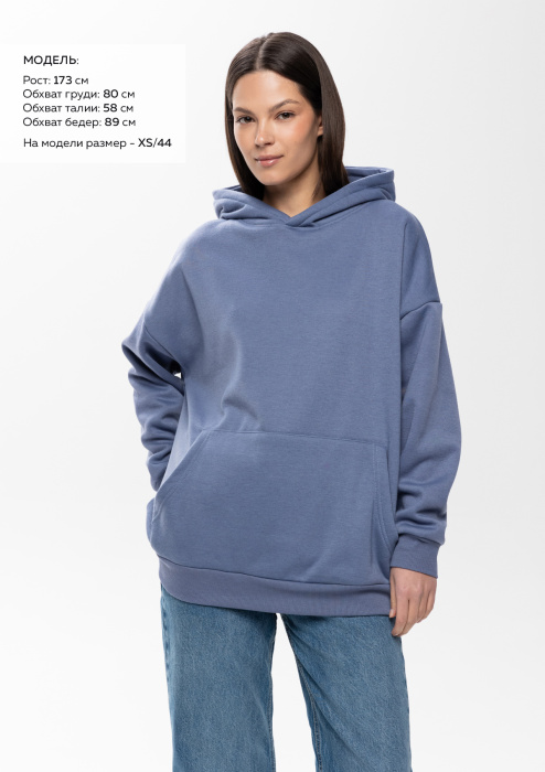 Худи унисекс STAN  оверсайз 320, 69, Серо-фиолетовый (74) | Мерч, униформа и текстиль для бизнеса фото-3