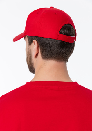 Красная бейсболка 5 клиньев из 100% хлопка, 150 гр/м2, оптом | Мерч, униформа и текстиль для бизнеса  photo-6