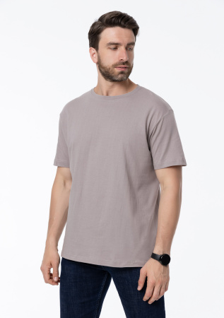 Светло-серая футболка арт. 02 прямого кроя из 100% хлопка, 160 гр/м2, оптом | Мерч, униформа и текстиль для бизнеса  photo-7