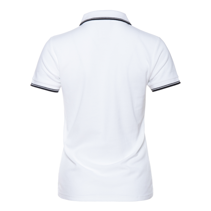 Женская белая рубашка поло арт. 04BK приталенного кроя, 80% хлопок, 20% полиэстер, 185 гр/м2, оптом | Мерч, униформа и текстиль для бизнеса  фото-1